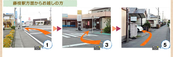 当院地図 藤枝駅方面からお越しの方
